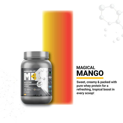 MuscleBlaze Biozorb Performance Whey, Magical Mango