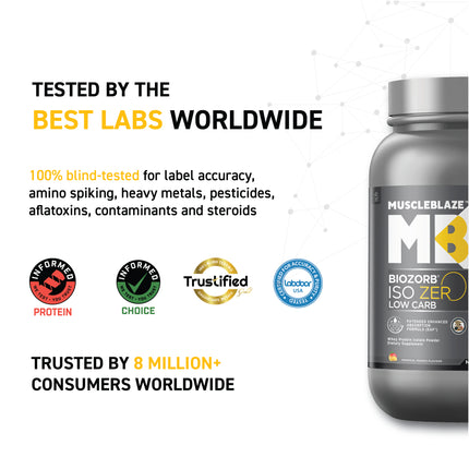 MuscleBlaze Biozorb Performance Whey, 907g (2 lb), Tropical Mango