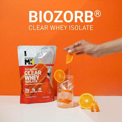 MuscleBlaze Biozorb Clear Whey Isolate,  1.19 lb Icy Orange