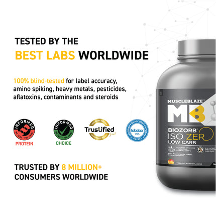 MuscleBlaze Biozorb Iso-Zero, Tropical Mango