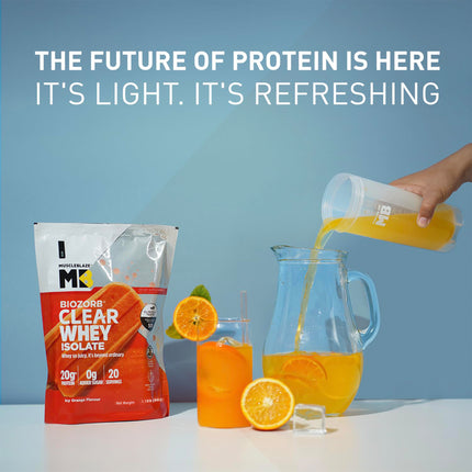 MuscleBlaze Biozorb Clear Whey Isolate,  1.19 lb Icy Orange