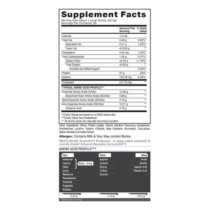 MuscleBlaze Biozorb Performance Whey, 907g (2 lb), Tropical Mango