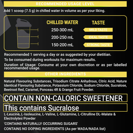 MuscleBlaze BCAA Gold 8:1:1, 0.99 lb 60 Servings