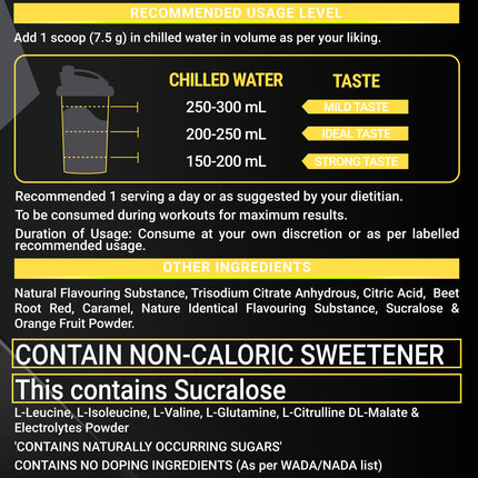 MuscleBlaze BCAA Gold 8:1:1, 0.99 lb 60 Servings