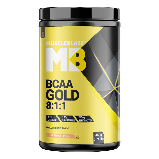 MuscleBlaze BCAA Gold 8:1:1, 0.99 lb 60 Servings