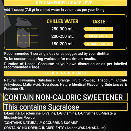 MuscleBlaze BCAA Gold 8:1:1, 0.99 lb 60 Servings